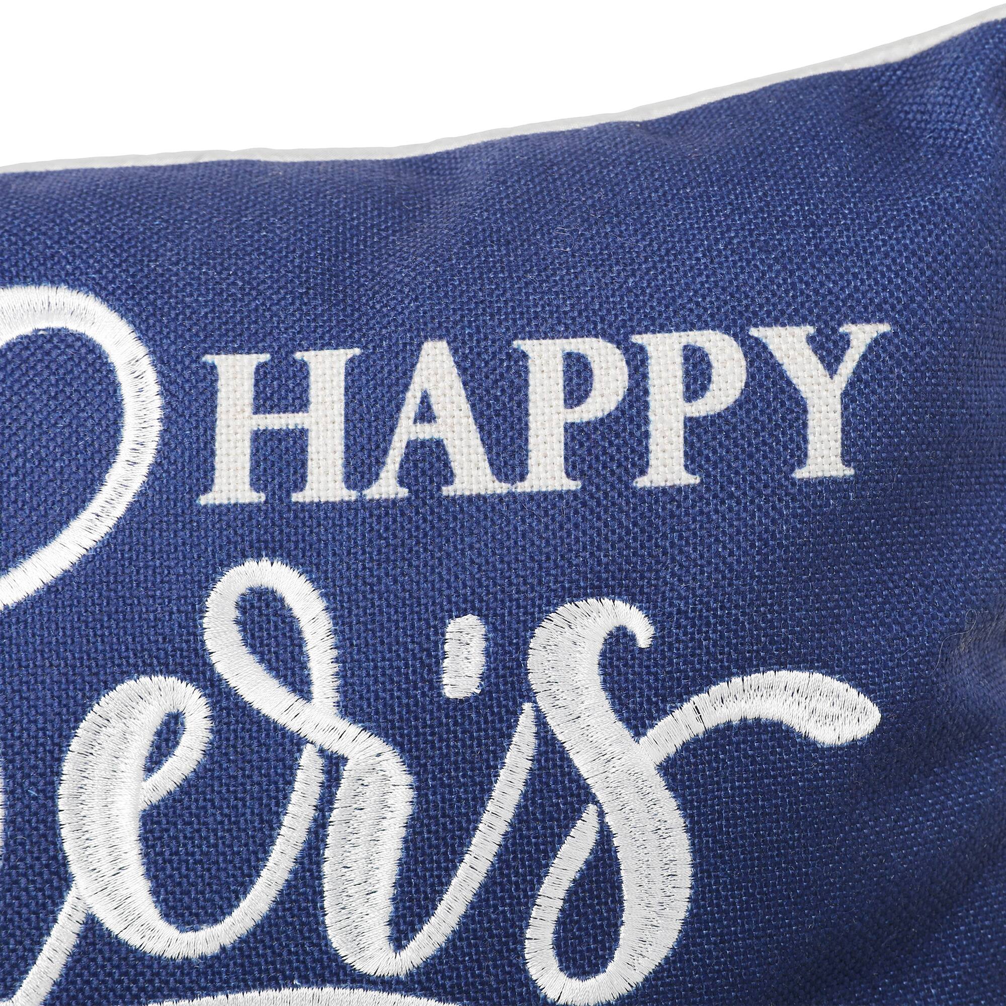 Glitzhome® 18" Faux Burlap Happy Father's Day Pillow
